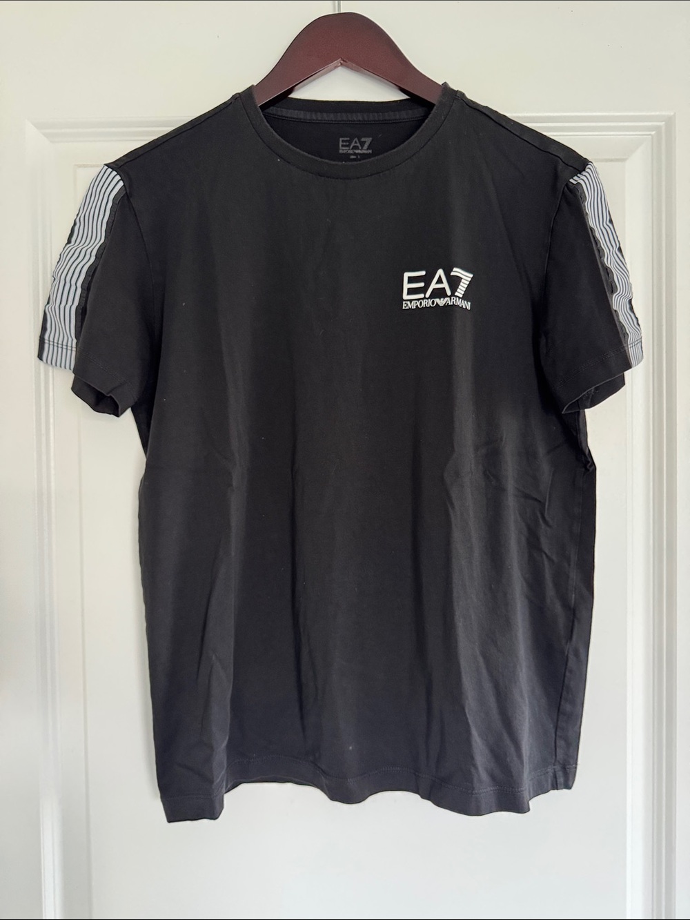 NWOT EA7 Emporio Armani Men’s Black Short Sleeve Shirt L